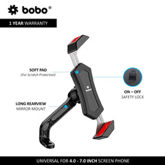 BOBO BM7M DIagonal Grip Bike phone Holder