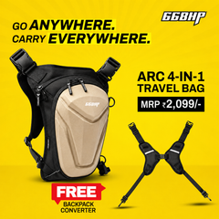 66BHP x Vantora ARC 4-in-1 Thigh Bag – Hydration Compatible Riding & Travel Bag