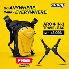 66BHP x Vantora ARC 4-in-1 Thigh Bag – Hydration Compatible Riding & Travel Bag