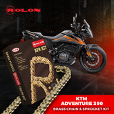 KTM Adventure 390 Rolon Brass Chain and Sprocket Kit