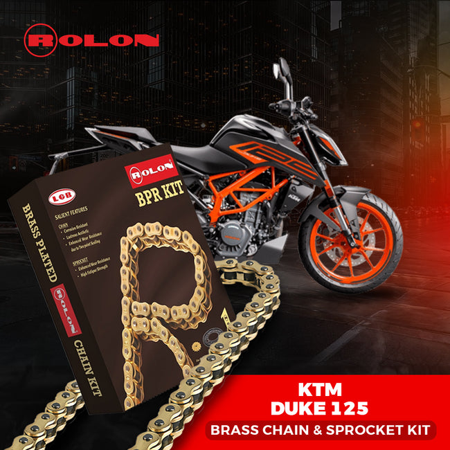 KTM DUKE 125 ROLON BRASS CHAIN SPROCKET KIT