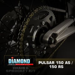 Bajaj Pulsar 150 AS / 150 RS - Diamond Chain Sprocket Kit (K177)