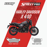 Harley davidson 440x 66bhp street pro semi ceramic brake pads