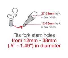RAM® Motorcycle Fork Stem Mount with 1/4"-20 Action Camera Adapter