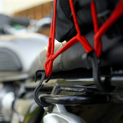 66BHP Stretch Cargo Net 15 x 15 inch with 6 Scratch-Proof Hooks – Motorcycle Luggage Net