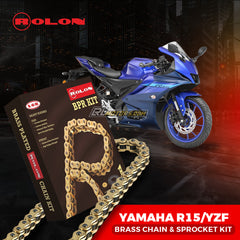 Yamaha R15/YZF Rolon Brass Chain & Sprocket Kit ( V1 )