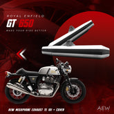 Royal Enfield Interceptor /GT 650 AEW Megaphone Exhaust TE 101 + Cover