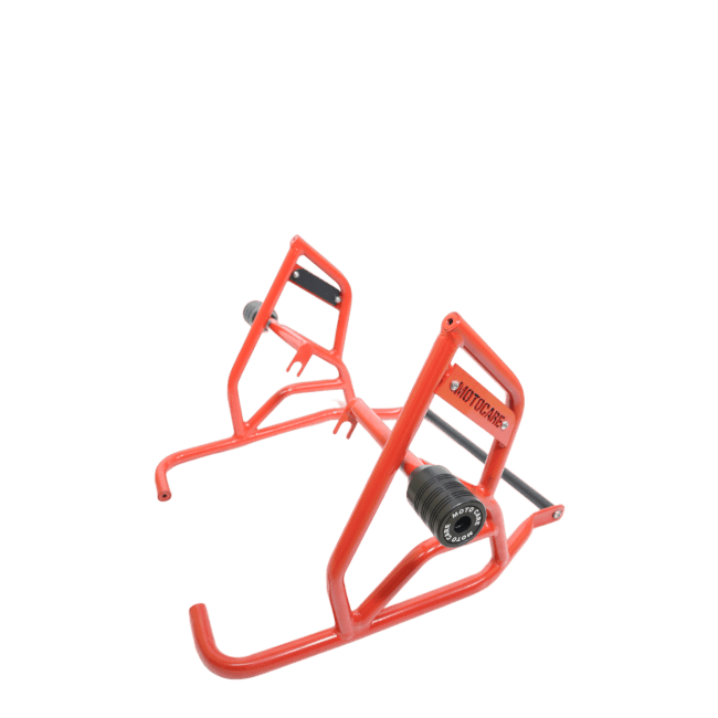 Royal Enfield Himalayan 411 - Moto Care Dual Slider Crash Guard Type 2 with Plate - LRL Motors