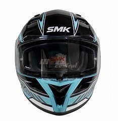 SMK Stellar Sports Adox Gloss Blue White Black (GL512) Helmet - LRL Motors