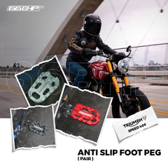 Triumph Speed 400 66BHP Anti slip foot pegs (Pair)