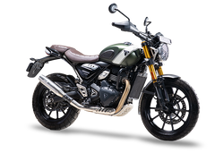 Triumph Speed 400, T4, scrambler 400X, and Scrambler 400XC Silver Stallion Performance Exhaust (Blaze)