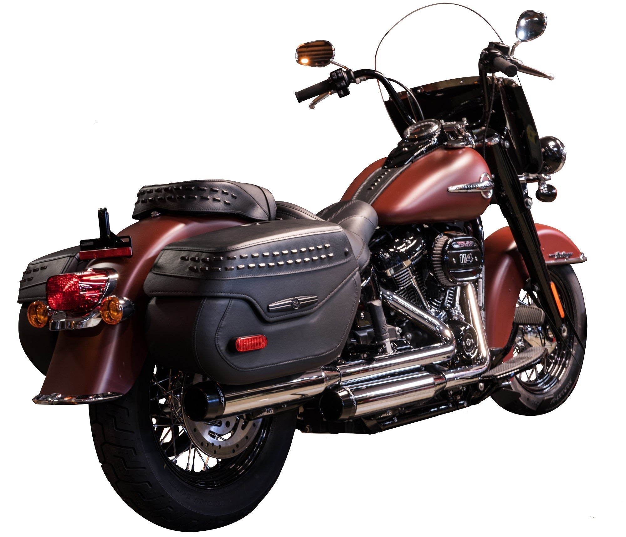 2018 Milwaukee Eight - 107 Heritage Classic - 3.5" Slip-ons Chrome with Chrome End Caps - LRL Motors