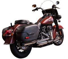 2018 Milwaukee Eight - 107 Heritage Classic - 3.5" Slip-ons Chrome with Chrome End Caps - LRL Motors