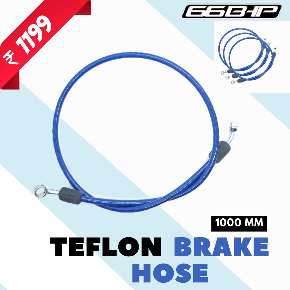 66BHP 1000mm Teflon Brake Hose - LRL Motors