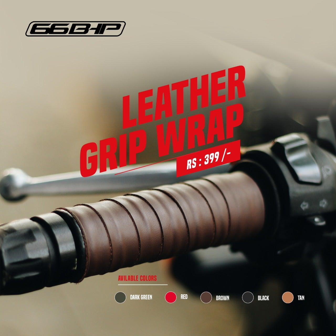66Bhp Leather handle grip wrap (Pair) – LRL Motors