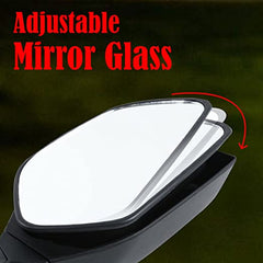 Adjustable Rear View Side Mirror with Turn Signal Led Indicator Motorcycle Side Rearview Mirrors Premium ABS Material Compatible with R15-V3-V4, Kawasaki Ninja Bikes (1Set) - LRL Motors
