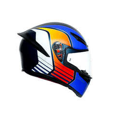 AGV HELMET - K1 MULTI ECE DOT - POWER MATT DARK BLUE/ORANGE/WHITE - LRL Motors