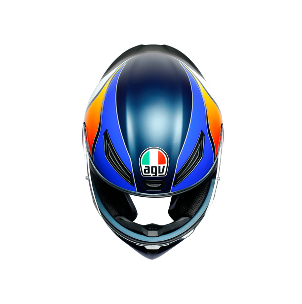AGV HELMET - K1 MULTI ECE DOT - POWER MATT DARK BLUE/ORANGE/WHITE - LRL Motors