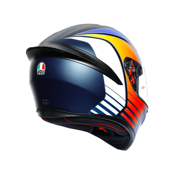 AGV HELMET - K1 MULTI ECE DOT - POWER MATT DARK BLUE/ORANGE/WHITE - LRL Motors
