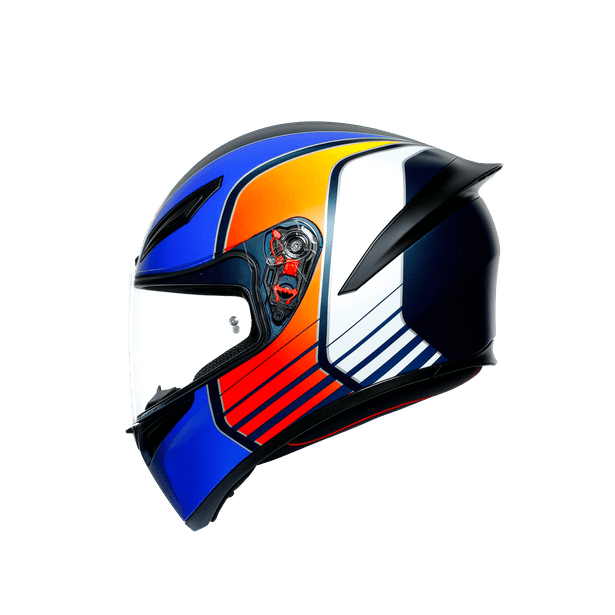 AGV K1 MULTI ECE DOT - POWER MATT DARK BLUE/ORANGE/WHITE - LRL Motors
