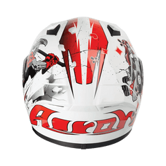 Airoh Valor Jackpot Gloss Helmet (White Red) - LRL Motors
