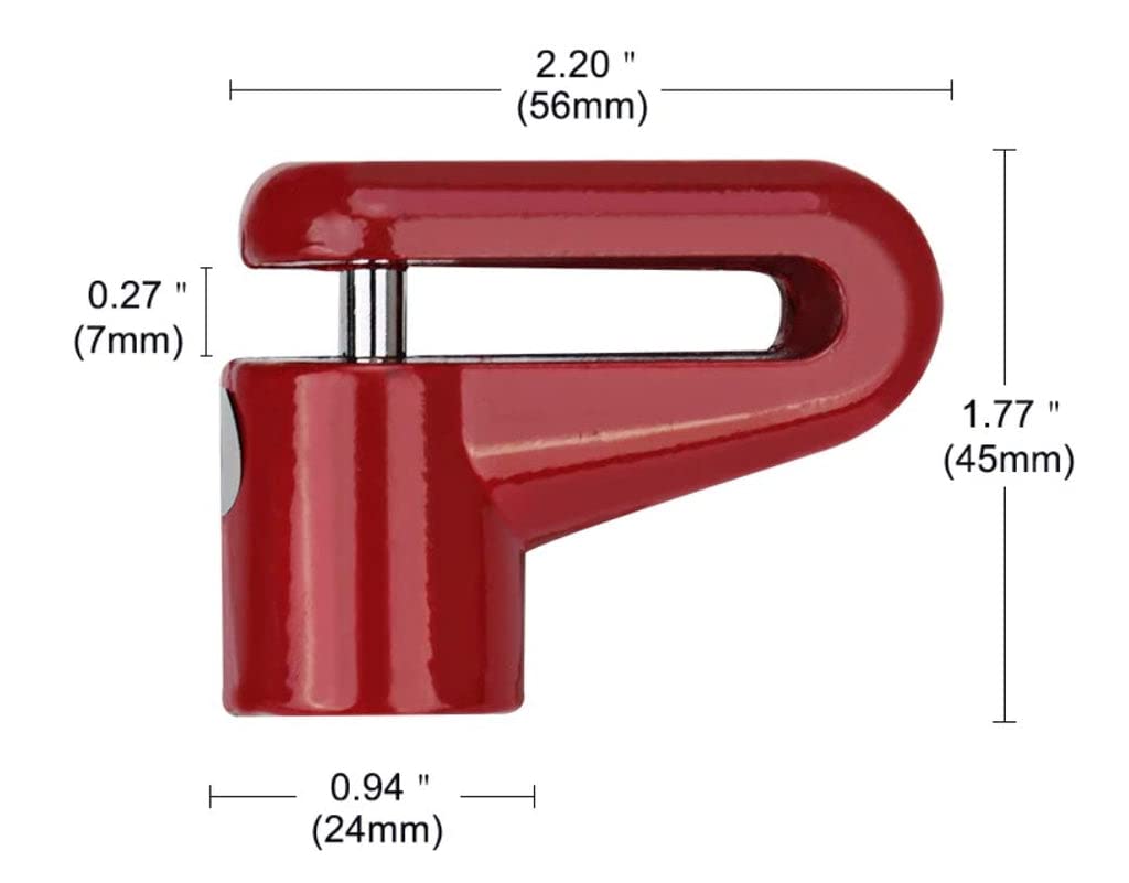 Anti Theft Heavy Duty Security Disc Lock/Padlock for Motorbike Scooter Black - LRL Motors