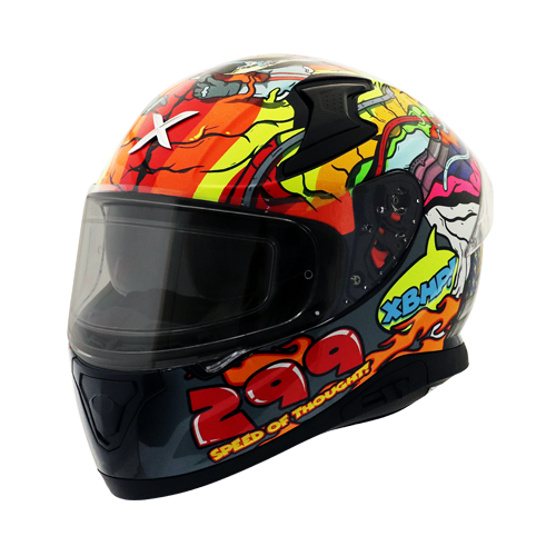 AXOR APEX XBHP 299 HELMET NEON YELLOW BLUE - LRL Motors