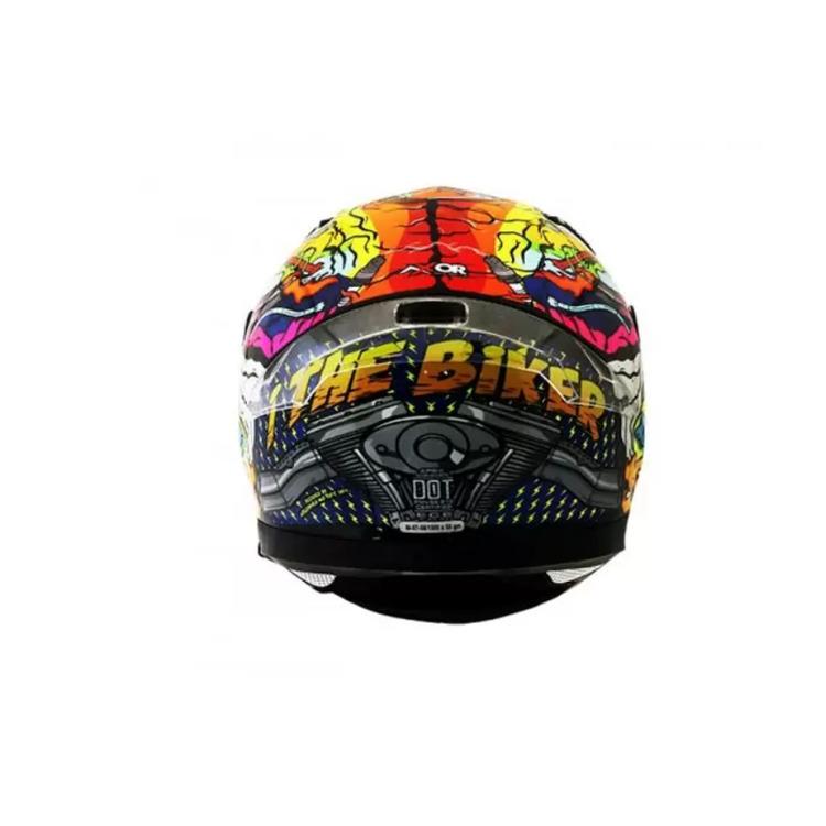 AXOR HELMET APEX XBHP Gloss 299 Fluor Yellow Blue Full Face Helmet - LRL Motors