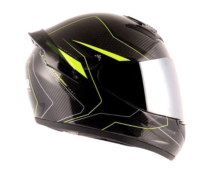 AXOR RAGE CARBON WARFARE HELMET ( NEON YELLOW ) - LRL Motors