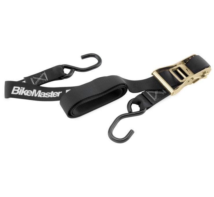 BikeMaster Ratchet Tie Downs Black, 1" x 66" - LRL Motors