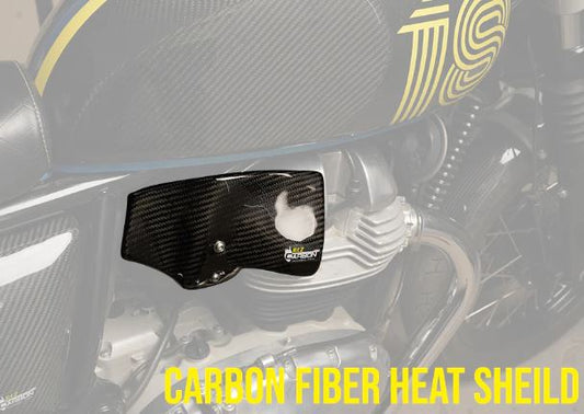 Carbon Fiber Custom Design Heat Shield for Royal Enfield Interceptor 650 & GT 650 - LRL Motors