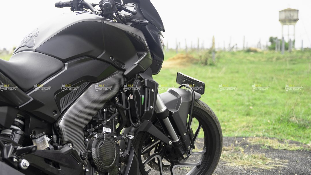 Carbon Fiber Frame Covers for Bajaj Dominar - LRL Motors