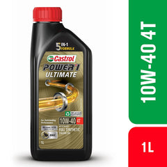 Castrol POWER1 ULTIMATE 10W-40 4T Full Synthetic Engine Oil for Bikes 1L - LRL Motors