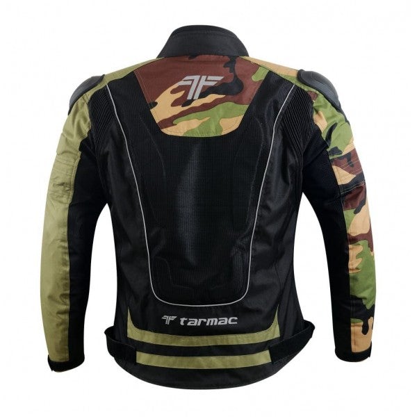 COMBO OFFER - Tarmac One III Level 2 Jacket Black/Army Camo/Olive Green + FREE Tarmac Tex black gloves - LRL Motors