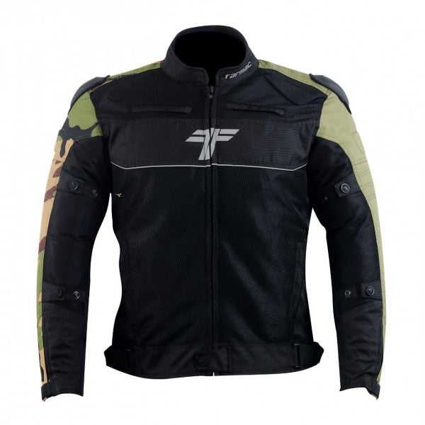 COMBO OFFER - Tarmac One III Level 2 Jacket Black/Army Camo/Olive Green + FREE Tarmac Tex black gloves - LRL Motors