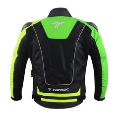 COMBO OFFER - Tarmac One III Level 2 Jacket Black/Fluorescent/K Green + FREE Tarmac Tex fluro gloves - LRL Motors
