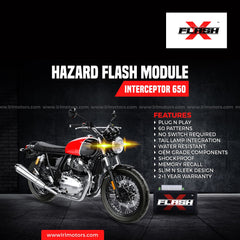 FlashX Hazard Flash Module, Blinker/Flasher for royal Enfield interceptor 650 - LRL Motors