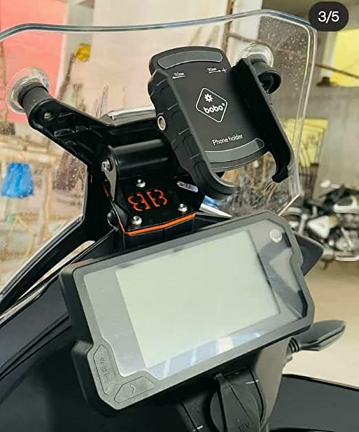 Gear Up KTM Adventure 390 2021 BS6 GPS |Mobile Phone Holder Mount, Black - LRL Motors