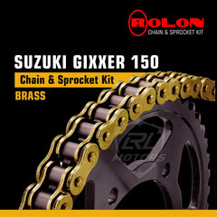 Gixxer GXR 150cc Rolon Brass chain & Sprocket Kit - LRL Motors