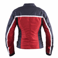 Helstons DAYTONA Women’s Red-Blue Mesh fabric motorcycle jacket - LRL Motors