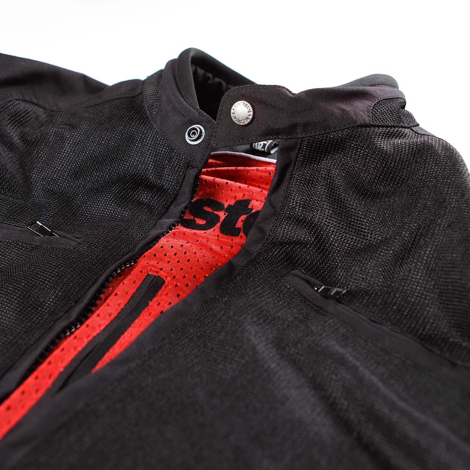 Helstons DISTRICT Men’s black Mesh fabric motorcycle jacket - LRL Motors