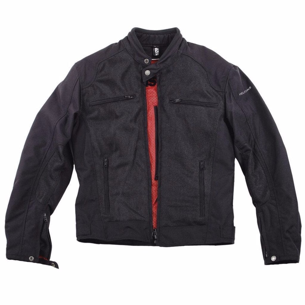 Helstons DISTRICT Men’s black Mesh fabric motorcycle jacket - LRL Motors