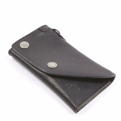 Helstons Motorcycle Accessories Hand Sewn Leather Biker Wallet - Black - LRL Motors