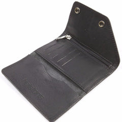 Helstons Motorcycle Accessories Hand Sewn Leather Biker Wallet - Black - LRL Motors