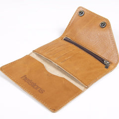 Helstons Motorcycle Accessories Hand Sewn Leather Biker Wallet -Tan - LRL Motors