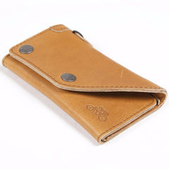 Helstons Motorcycle Accessories Hand Sewn Leather Biker Wallet -Tan - LRL Motors