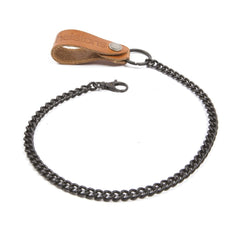 Helstons motorcycle chain with smooth leather buckle - Tan - LRL Motors