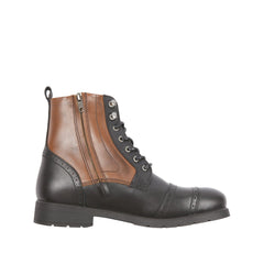 Helstons TRAVEL black-tan motorcycle leather shoes - LRL Motors