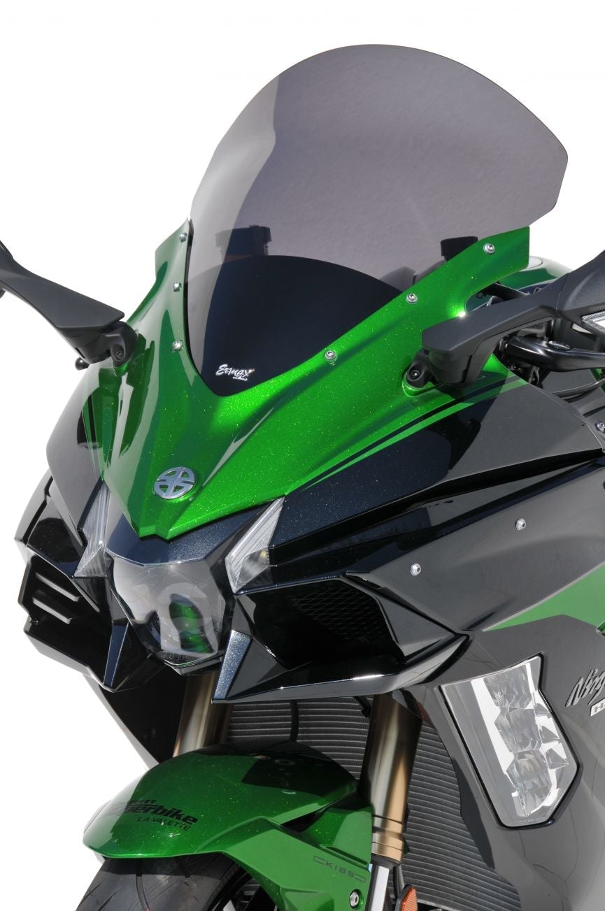 high protection windshield (47cm ) ermax for NINJA H2 SX SE 2018-2021 light black-Ermax - LRL Motors