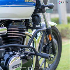 Honda CB350/ H'ness Zana Crash Guard with slider texture Matt Black - LRL Motors